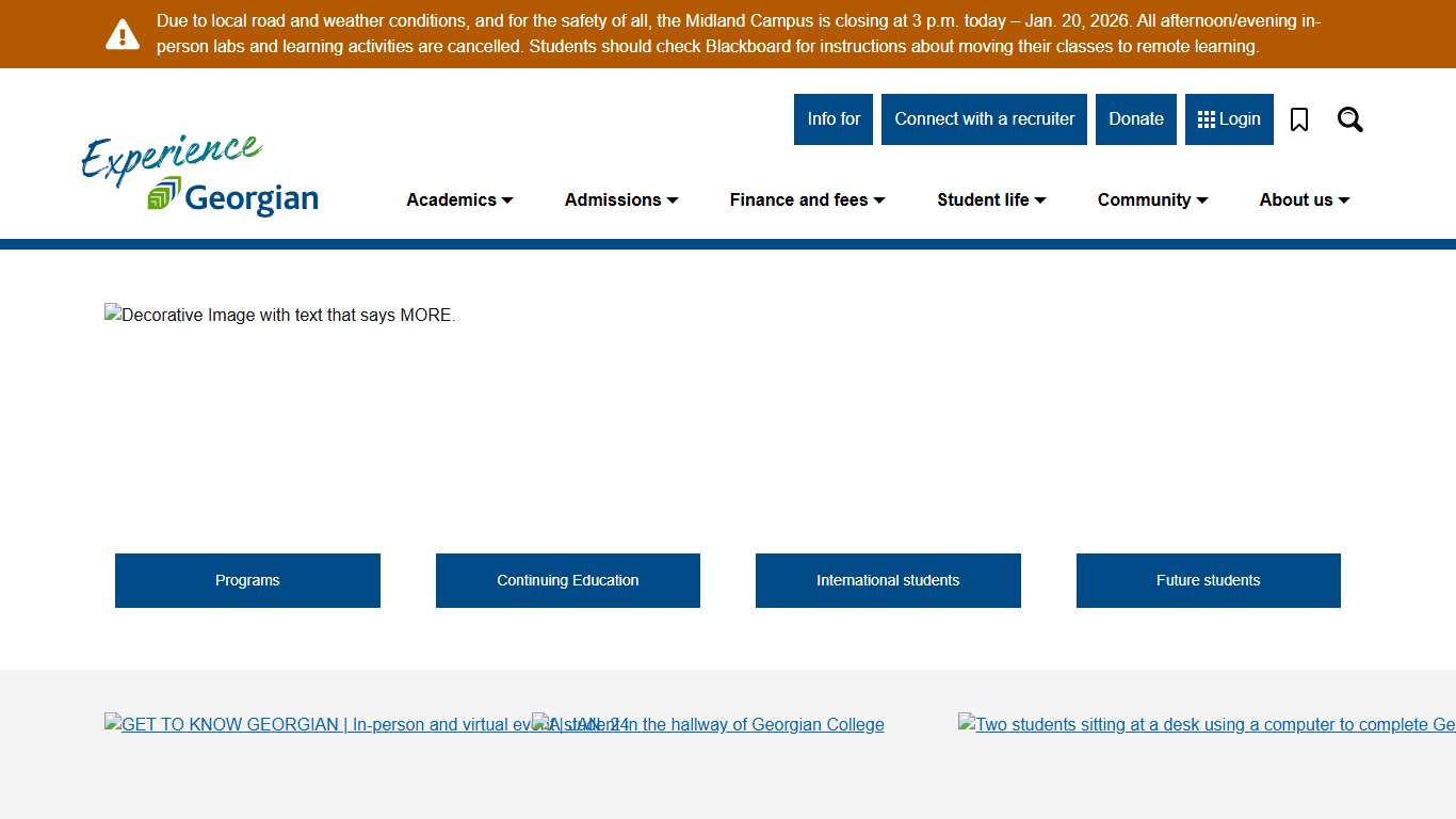 Georgian College - Experience MORE.
